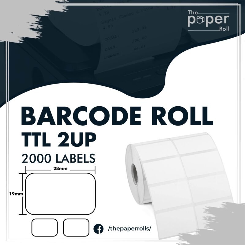 Barcode Label 28mmX19mm 2UP