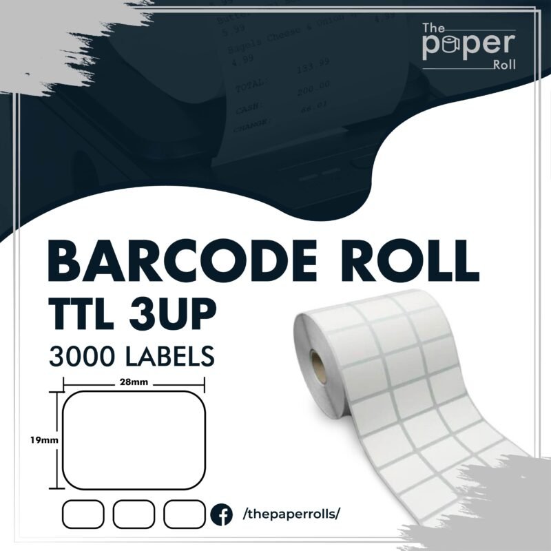 Barcode Label 28mmX19mm 3UP