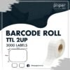 Barcode Label 34mmx24mm 2UP | Printable 34mm X 24mm Labels