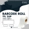 Barcode Label 40mmX15mm 2UP