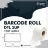 DTL Barcode Label 50x25mm 2up