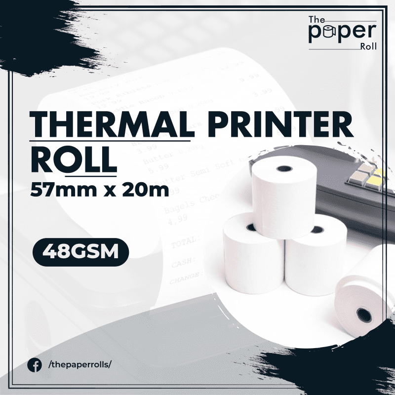 Thermal Printer Roll 56 MM x 13 MTR BLACK Thermal Roll . Cash