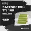 Barcode Label TTL 4X1 Parrot Green
