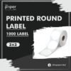 TTL Barcode Printed Round label 2x2 1000 Labels