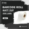Barcode Label Matt 2×1 2up 2000 labels