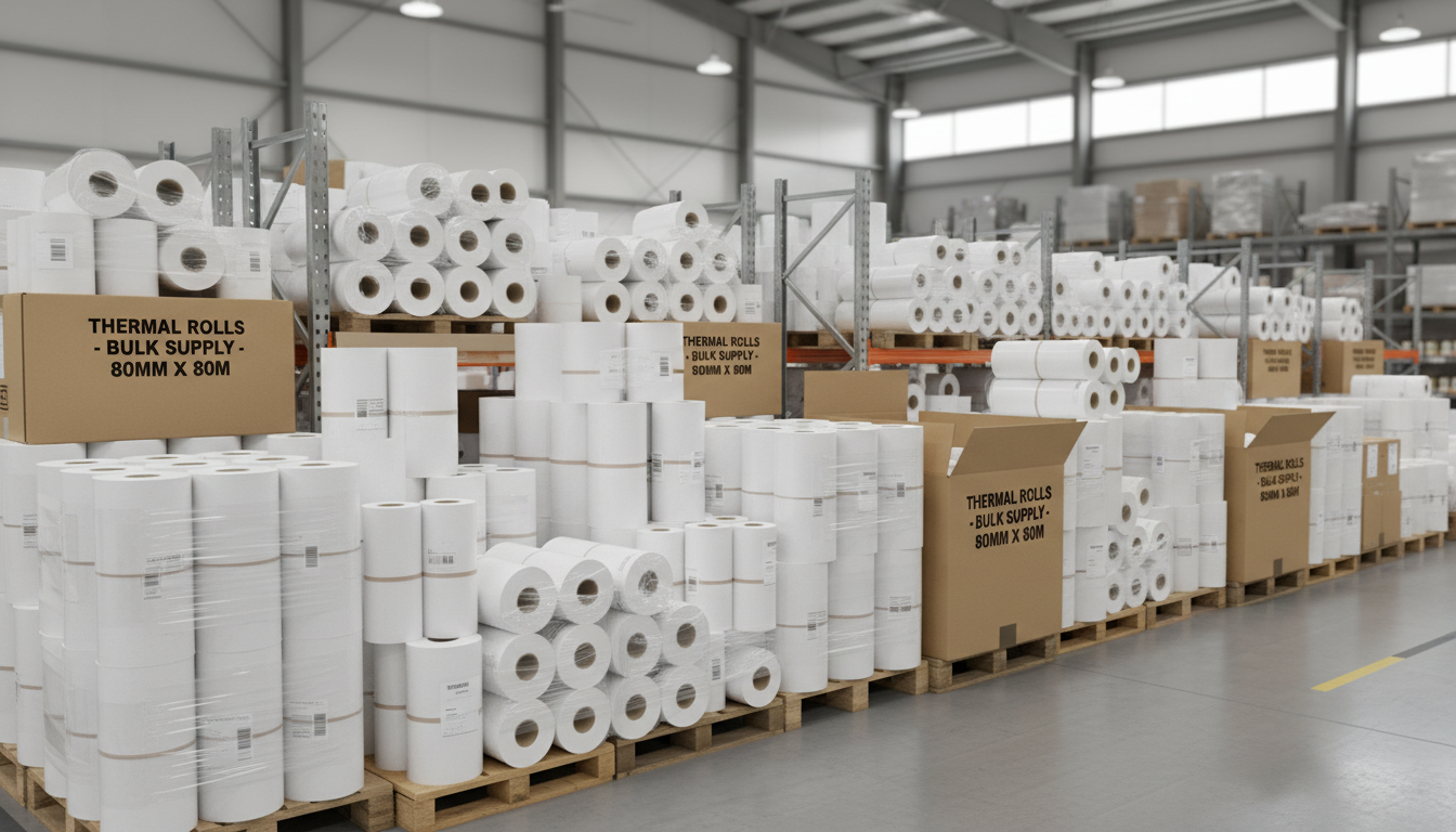 High-quality Thermal Paper Rolls for retail and hospitality. Explore specs, durability, and bulk supply for smooth business operations.