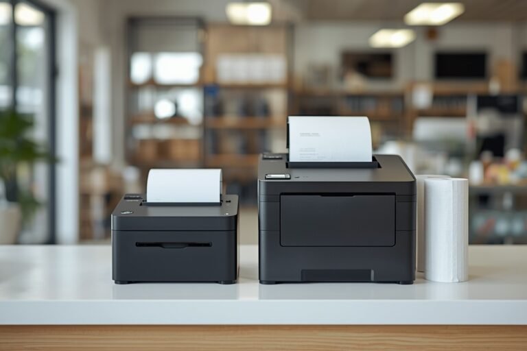 Space-saving portable printer