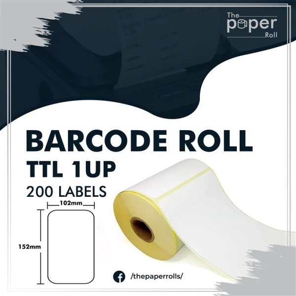 Barcode Label 102mmX152mm 1up 200L-01