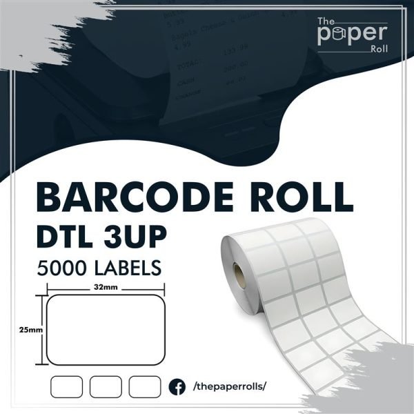 Barcode Label 32mmX25mm 3UP 5000L DTL-01
