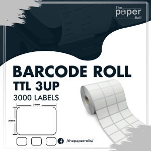 Barcode Label 34mmX24mm 3UP
