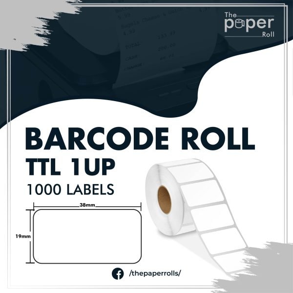Barcode Label 38mmX19mm 1up