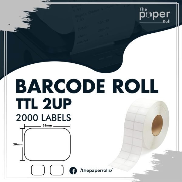 Barcode Label 38mmX28mm 2UP 2000L TTL