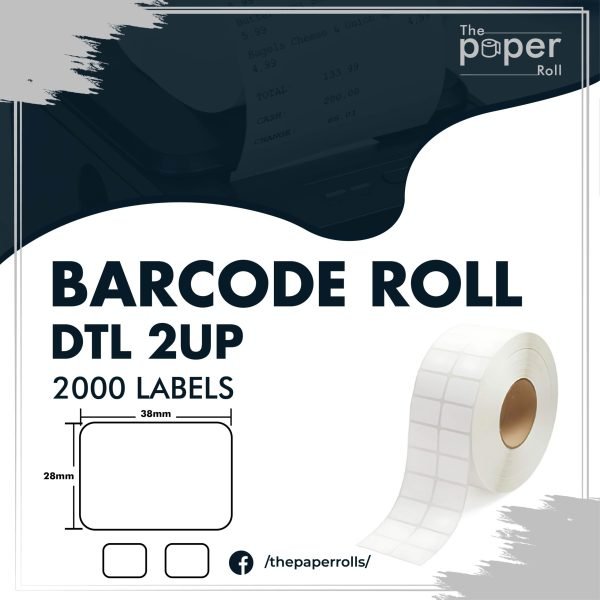 Barcode Label 38mmX28mm 2UP 2000L.DTL