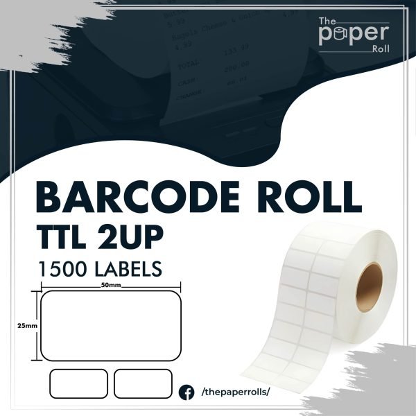 Barcode Label 50mmX25mm 2UP
