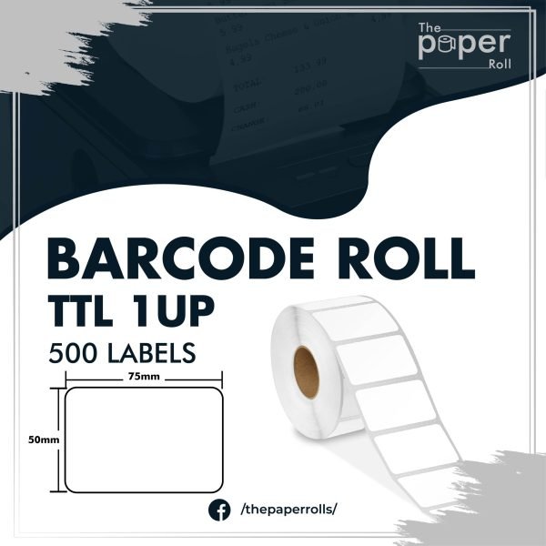 Barcode Label 75mmX50mm 500L