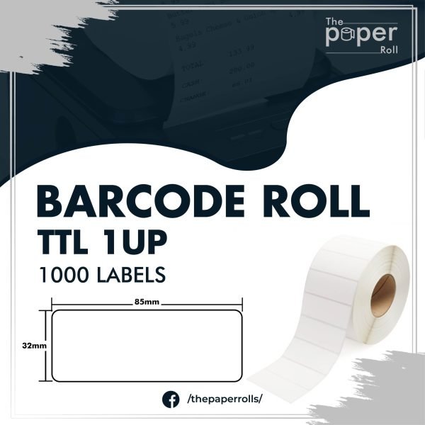 Barcode Label 85mmX32mm 1up 1000L
