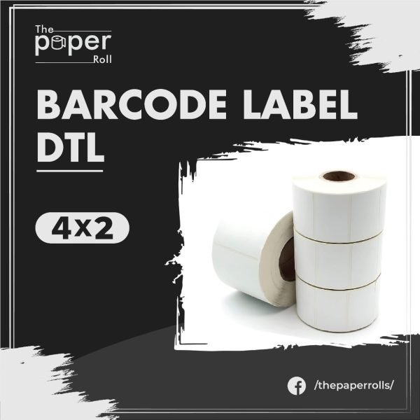 DTL Barcode Label 4x2 inch Order Barcode Printing Sticker