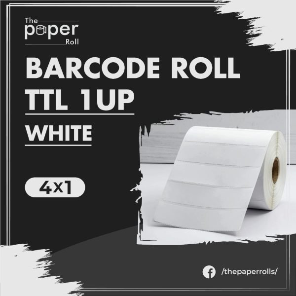 Barcode Label TTL 4X1 White