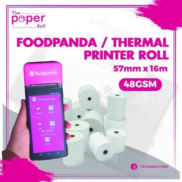 Foodpanda Roll 57mm X 16m Foodpanda Thermal Paper Size