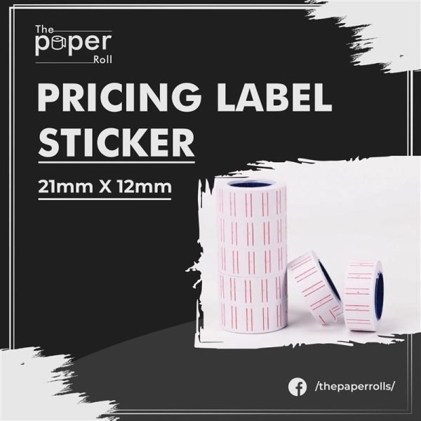 Pricing Label Sticker 21mm X 12mm