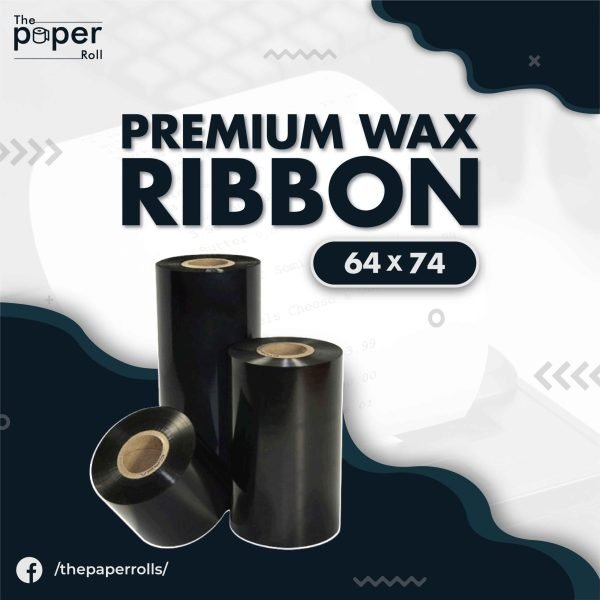 Ribbon Premium Wax 64mm X 74m